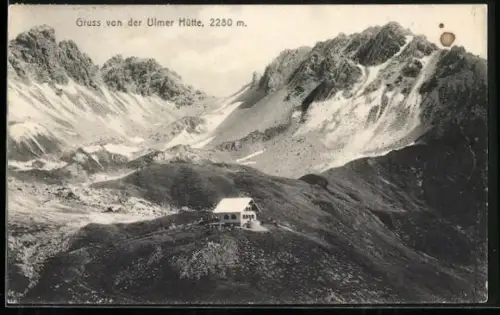 AK Ulmer Hütte, Berghütte mit Umgebung