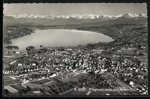 AK Sursee, Totalansicht vom Flugzeug aus