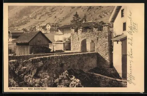 AK Göschenen, Alte Zollbrücke