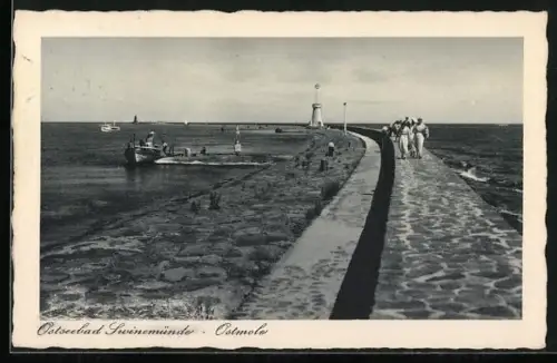 AK Ostseebad Swinemünde, Ostmole