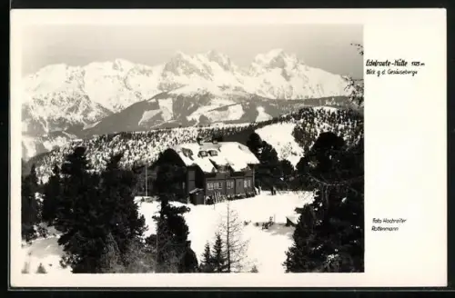 AK Edelraute-Hütte, Blick gegen d. Gesäuseberge