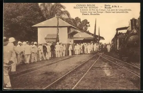 AK Leopoldville, Reeks, Chemin de Fer du Congo, La gare