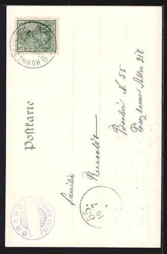 Lithographie Hohnstein / Sächs. Schweiz, Gasthaus auf dem Brand