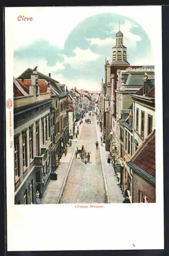 AK Kleve / Rhein, Grosse Strasse aus der Vogelschau