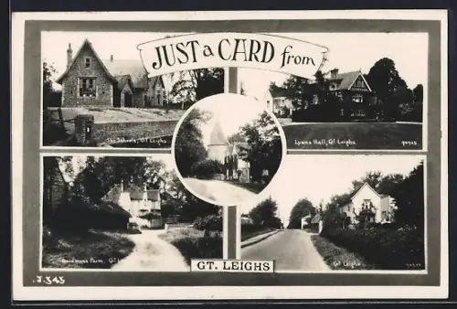 AK Gt. Leighs, Goodmans Farm, School, Lyons Hall