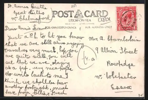 AK Gt. Leighs, Goodmans Farm, School, Lyons Hall