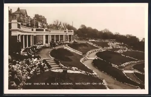 AK Westcliff-on-Sea, New Shelter and Rock Gardens