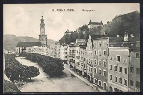 AK Burghausen / Obb., Partie am Hauptplatz