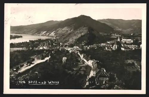 AK Spitz /Wachau, Ortsansicht aus der Vogelschau