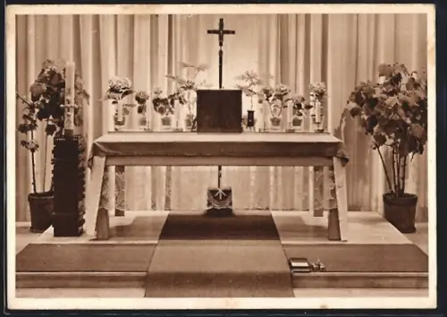 AK Steyr, Ennsleite, Pfarrexpositur St. Josef, Pfarrsaal, derzeit als Kirche in Verwendung