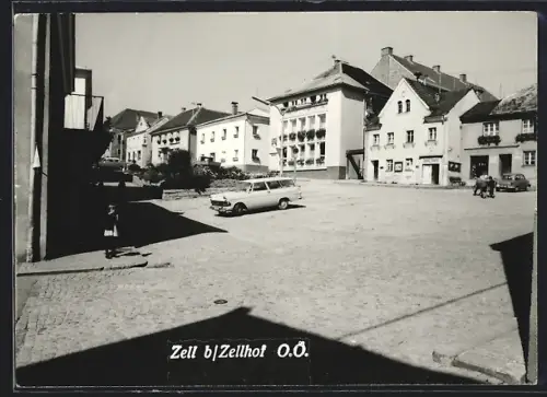 AK Zell b. Zellhof, Strassenpartie mit Tabakladen