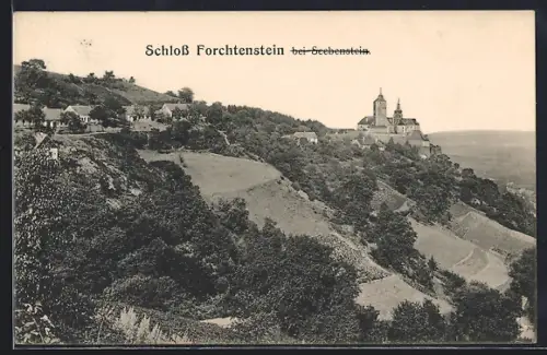 AK Forchtenstein bei Seebenstein, Ortsansicht mit Schloss