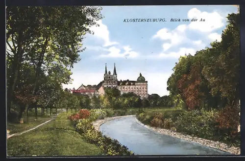 AK Klosterneuburg, Blick von der Au