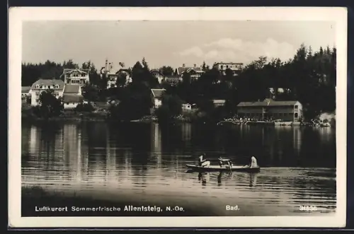 AK Allentsteig, Ortsansicht hinter Donau