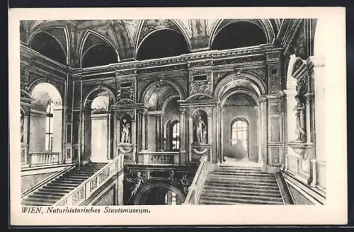 AK Wien, Naturhistorisches Staatsmuseum, Innenansicht