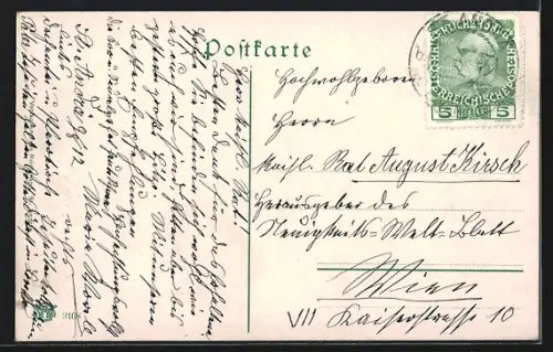 AK St. Andrae i. Lavanttale, Uferpartie mit Kirche