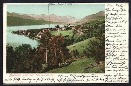 AK Millstatt, Teilansicht von der Steinschicht aus