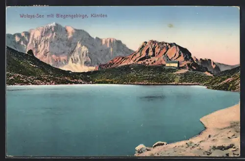 AK Wolaya-See /Kärnten, Panorama mit Biegengebirge