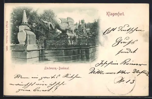 AK Klagenfurt, Lindwurm-Denkmal