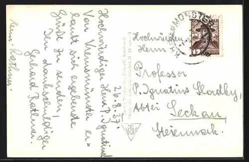 AK Kremsmünster /O. Oest., Totalansicht mit Benediktinerstift