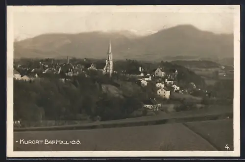 AK Bad Hall /O. Ö., Teilansicht mit Kirche