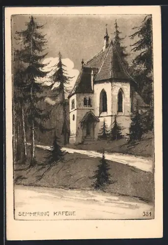 Künstler-AK Semmering, Kapelle