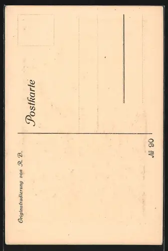 Künstler-AK Bürglen, Ortspartie