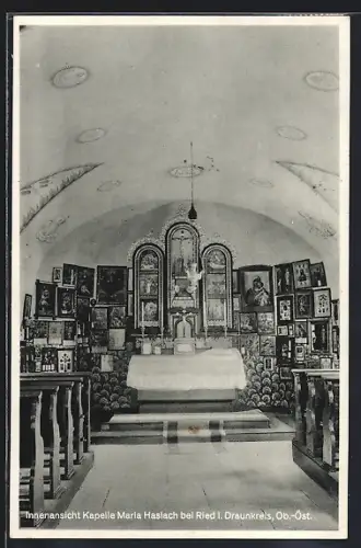 AK Ried i. Draunkreis, Kapelle Maria Haslach, Innenansicht