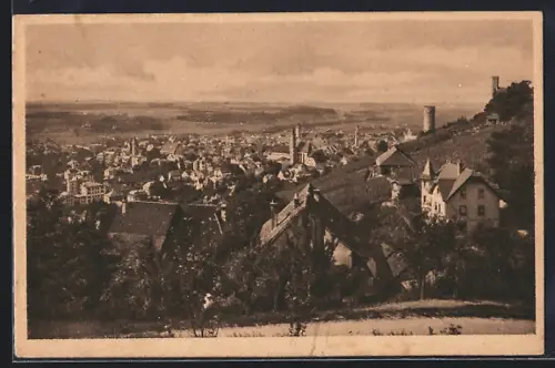 AK Ravensburg / Württ., Bergblick über Stadt