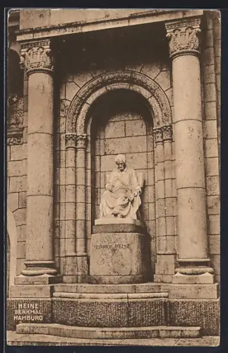AK Hamburg, Das Heinrich Heine Denkmal