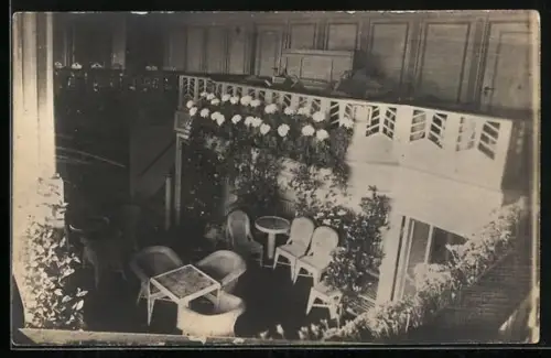 AK Passagierschiff Ballin, Laube 1. Klasse