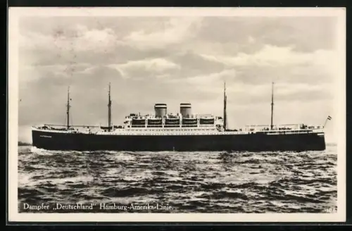 AK Dampfer Deutschland der Hamburg-Amerika-Linie, Passagierschiff