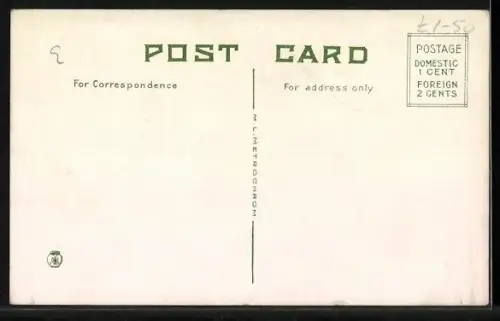 AK Kriegsschiff USS Virginia auf See