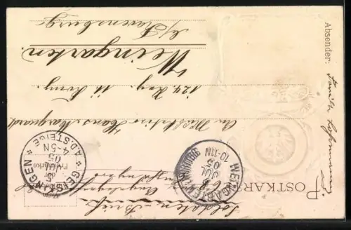 Lithographie Kriegsschiff auf hoher See, Deutscher Flottenverein