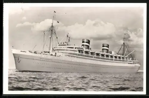 AK Passagierschiff SS Nieuw Amsterdam auf See