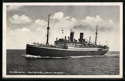 AK Passagierschiff Sierra Cordoba, Norddeutscher Lloyd Bremen