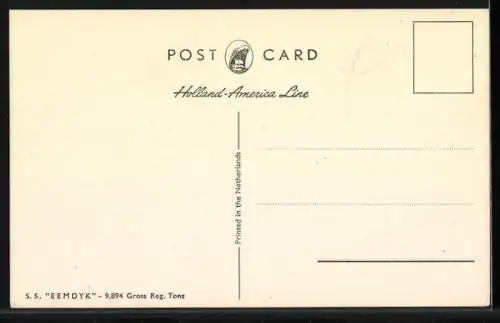 AK Handelsschiff S.S. Eemdyk auf See