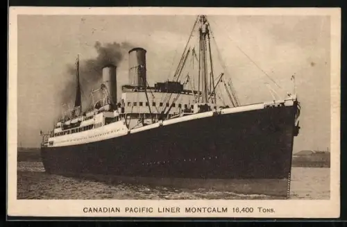 AK Passagierschiff Montcalm, Canadian Pacific