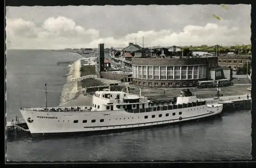 AK Passagierschiff Rüstringen im Wilhelmshavener Hafen