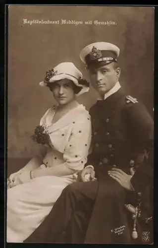 AK Kapitänleutnant Weddigen mit Gemahlin