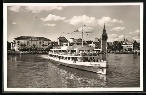 AK Dampfer Schwaben auf dem Bodensee