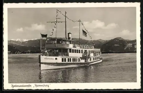 AK Bodensee-Dampfer Ravensburg in Fahrt