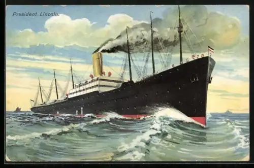 AK Passagierschiff President Lincoln auf hoher See