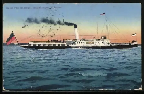 AK Dampfer Hohentwiel auf dem Bodensee