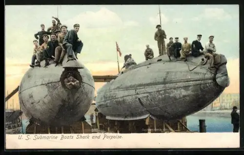 AK U. S. Submarine Boats Shark and Porpoise, U-Boote