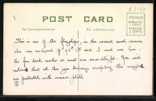 AK Kriegsschiff USS Wyoming in Fahrt