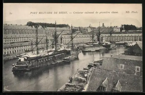 AK Brest, Port Militaire, Croiseur cuirassé de première classe, Kriegshafen
