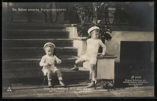 AK Prinz Wilhelm, Die Söhne unseres Kronprinzenpaares