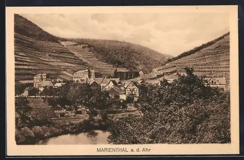AK Marienthal / Ahr, Panorama mit Ahrpartie