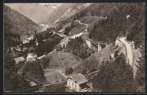 AK Höllental / Höllsteig, Ortsansicht aus der Vogelschau